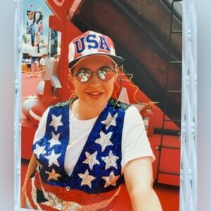 Red, Silver, & Blue Sequin Vest